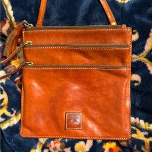 Dooney & Bourke Orange Leather Crossbody Bag